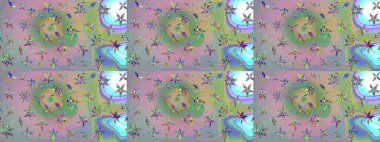 Tarafsız ve yeşil renklerde çiçekler. Çiçekli eskiz çizimi. Düz Çiçek Elementleri Tasarımı. Renkli Yaz Teması çizim şablonu.