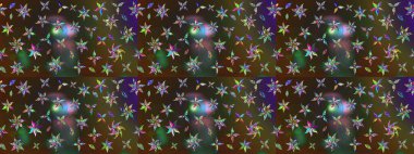 Renkli kahverengi ve yeşil çizim deseni. Doodle tarzı. Kahverengi ve yeşil renkli çiçekler. Elle çizilmiş sonbahar çiçeği deseni. Tekstil ve kapak tasarımı için mükemmel.