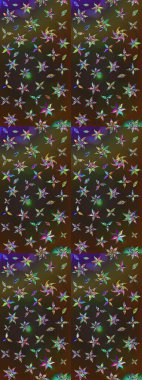 Küçük çiçekli basit bir çiçek çizimi. Kahverengi ve gri renkli şirin çiçekler. Raster illüstrasyonu. Moda baskısı, albüm, ambalaj kağıdı, duvar kağıdı için zarif dekoratif süslemeler..