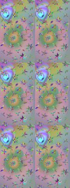 Tarafsız ve mavi çiçekli bahar çiçekleri. Küçük çiçekte güzel bir desen. Motley illüstrasyonu. Küçük renkli çiçekler. Moda baskıları için zarif bir şablon.