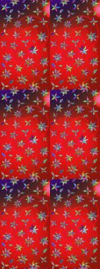 Raster güzel bir çiçek deseni çizmiş. Kırmızı ve kahverengi renkte çiçekler. Bahar mevsimi. Tatil havası. Nazik romantik baskı.