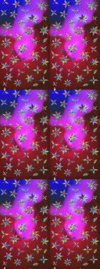 Raster Hip kumaş deseni. Eskiz Vintage Çiçek Deseni.