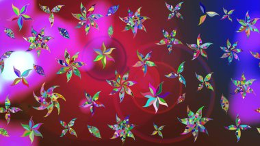 Eski usul. Tomurcukları papatya çiçekleri olan sevimli bir çiçek deseni. Eskiz geçmişi. Kumaş, tekstil, duvar kağıdı baskısı için. Miles Fleur, süslü püslü bir süs. Raster illüstrasyonu.