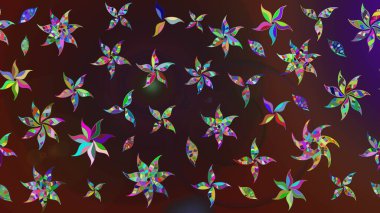 Kahverengi ve mor renkler üzerine çiçek desenli eskiz, el çizimi papatyalar, papatyalar. Tekrarlayan çiçek arkaplanı, zarif kahverengi ve mor çiçek duvar kağıdı.