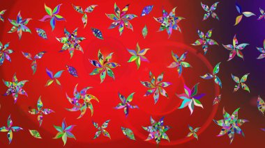 Modern gelişim kırmızı ve kahverengi raster arka plan duvar kâğıdı illüstrasyonu klasik çizgili, desenli desenli çiçekler, çiçekli süsler. Çiçekli el çizimi çizimi deseni.