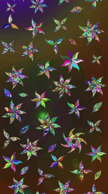 Kahverengi ve gri renkli çiçekler. Yumuşak, yaz çiçekli arka plan. Raster çiçek desenli ve çiçekli..