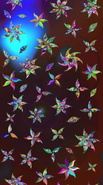 Üst manzara, yumuşak stil. Çiçek kompozisyonu, el boyası, hassas şablon. Kahverengi ve mavi renkte manzaralı çiçek deseni. Sevgililer günü ve tebrik kartı konsepti için şık bir davet.