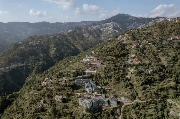 Shimla 'da Hava Görüntüsü, Himachal Pradesh, Hindistan.