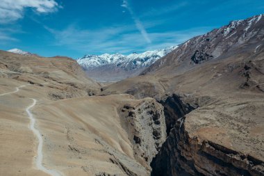 Chicham Köprüsü 'nün havadan görünüşü, Himachal Pradesh, Hindistan.