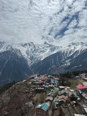 Hindistan, Spiti Vadisi 'ndeki Kee Manastırı manzarası