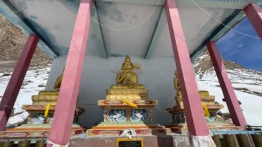 Hindistan, Spiti Vadisi 'ndeki Kee Manastırı manzarası