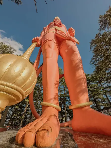 stock image Jakhoo Temple in Shimla, dedicated to the Hindu deity Hanuman ji. It is situated on Jakhoo Hill, highest peak of Shimla, Himachal Pradesh, India.