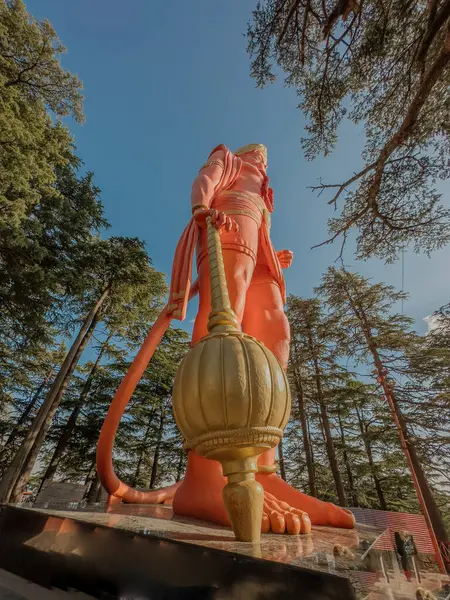 stock image Jakhoo Temple in Shimla, dedicated to the Hindu deity Hanuman ji. It is situated on Jakhoo Hill, highest peak of Shimla, Himachal Pradesh, India.