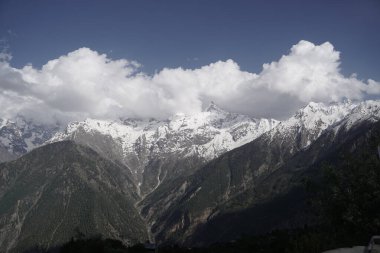 Kinnaur Kailash at dusk, Kalpa, Kinnaur district, Himachal Pradesh, Himalayas, India clipart