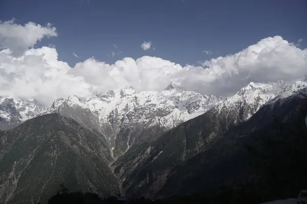 stock image Kinnaur Kailash at dusk, Kalpa, Kinnaur district, Himachal Pradesh, Himalayas, India