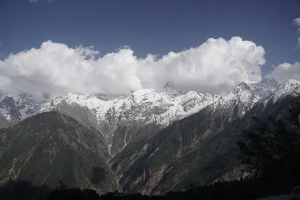 stock image Kinnaur Kailash at dusk, Kalpa, Kinnaur district, Himachal Pradesh, Himalayas, India