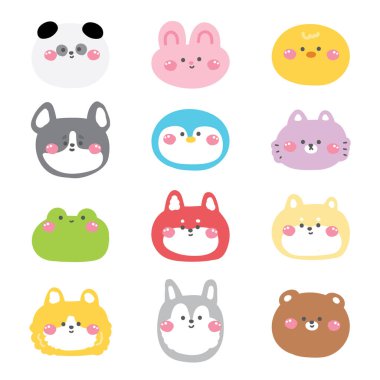 Pastel ve karalama stilinde şirin yüzlü hayvanlar. Vahşi, evcil hayvan, kuş, çiftlik, kemirgen, sürüngen eli çizimi. Hayvanlar için karakter çizimi..