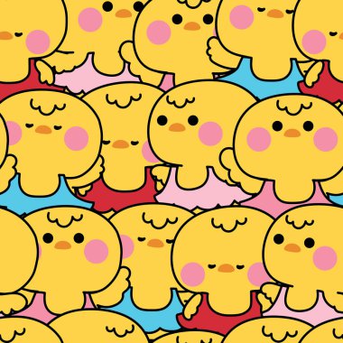 Tekrar ediyorum. Sevimli tavuğun kusursuz deseni çeşitli pozlarda bale kıyafeti giyer. Müzik. Ördek. Çiftlik kuşu hayvan karakteri çizimi..