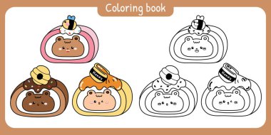 Boyama putları. Tatlı ayıcık çöreği. Tatlı ve tatlı. Bal ve arı. Böğürtlen, vanilya, çikolata aromalı..