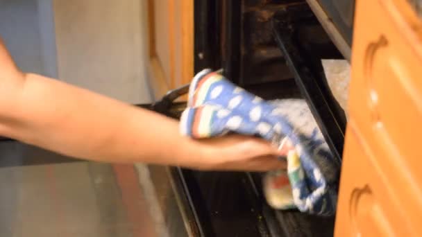 Fırından Çıkarılan Pasta Hamurunun Görüntüsü Pastayı Birleştirmeye Hazır — Stok video