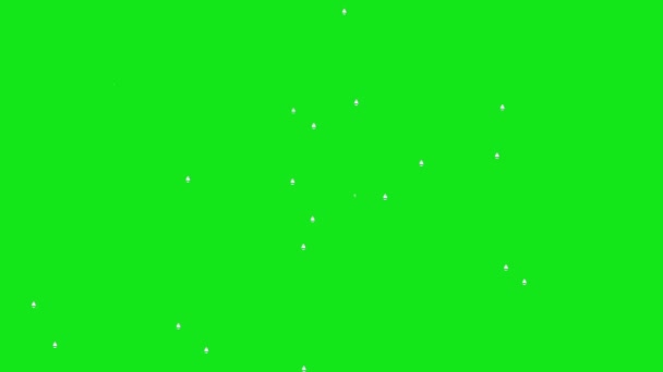 Дождевая Анимация Зеленым Фоном Подходит Мутной Задумчивой Анимации — стоковое видео