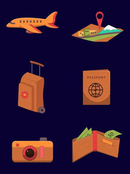 TRAVEL simgesi simge paketi ayarlandı