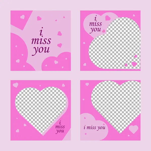 Romantik temalı sosyal medya gönderme şablonu