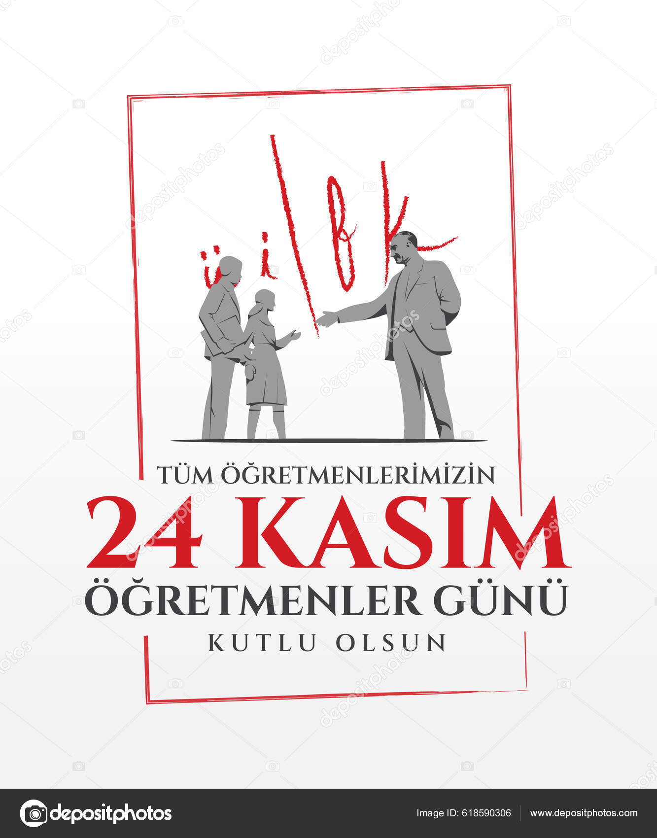 矢量图解土耳其节假日11月24日教师节土耳其文译文11月24日是教师节图库矢量图©efas 618590306