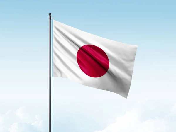 日本の旗 青い空に — ストック写真