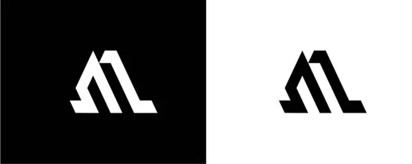 M文字のロゴデザイン 現代のロゴやモノグラム ベター — ストックベクタ