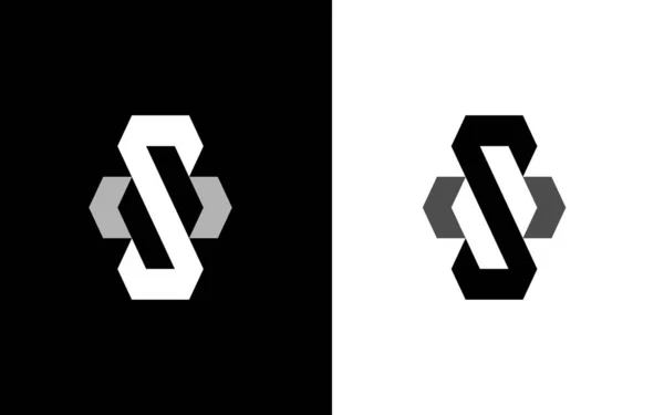 S文字のロゴデザインは 右矢印 モダンなロゴデザイン ベクトルを残しました — ストックベクタ
