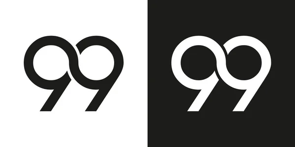 99年 インフィニティモノグラムのロゴデザイン ベクター — ストックベクタ