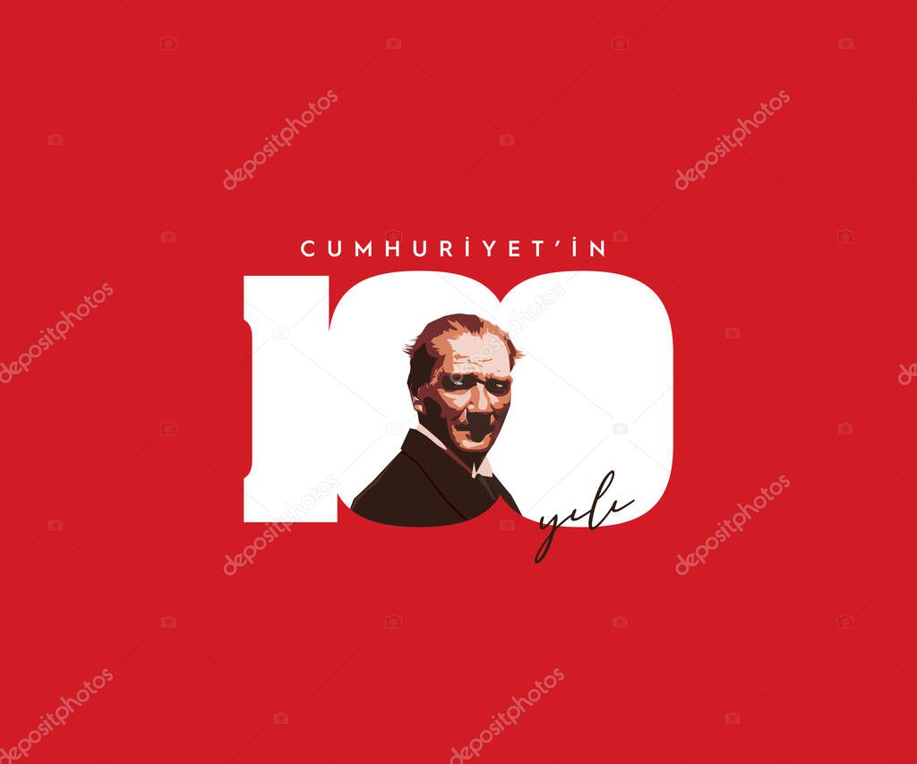 29 Ekim Cumhuriyet bayrami 100.yl. Translation:29 october Republic Day Turkey 100th anniversary