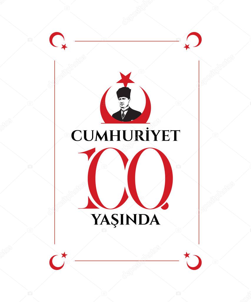 29 Ekim Cumhuriyet bayrami 100.yil. Translation:29 october Republic Day Turkey 100th anniversary