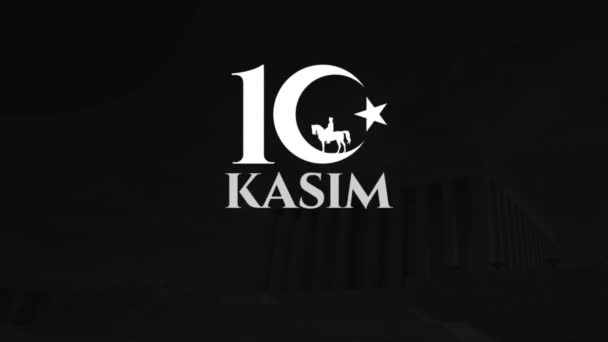 Kasım Ölüm Günü Türkiye Cumhuriyeti Nin Ilk Cumhurbaşkanı Mustafa Kemal — Stok video