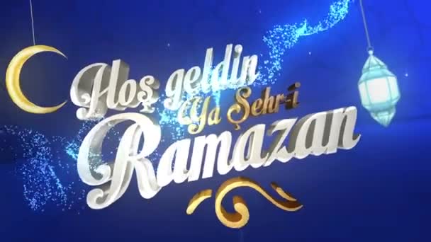 Hos Geldin Sehri Ramazan Videófelvétel Fordítás Üdvözöljük Ramadan Videó Csomag — Stock videók