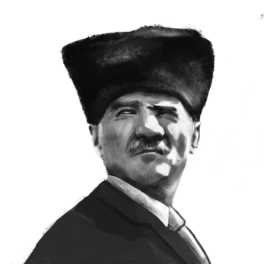 Mustafa Kemal Atatrk portresi, illüstrasyon png