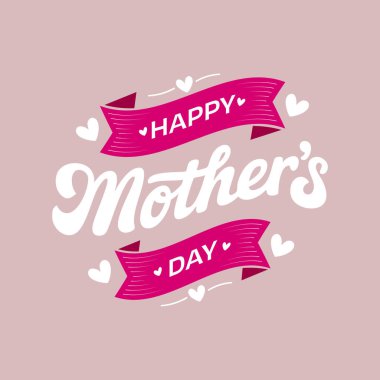 Anneler Günün kutlu olsun. Ana çiçek tipografisi olan vektör bayrağı