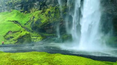 Seljalandsfoss Şelalesi, İzlanda 'nın Güney Bölgesi' nde, 1. Yol 'un hemen yanında. İzlanda 'nın en popüler ve en güzel şelalelerinden biri.