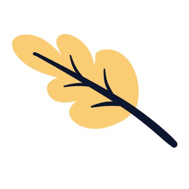 Öğrenci çizelgesi çizimi için sarı meşe yaprağı. Orman, matematik aktiviteleri ya da çocuklar için oyun saymak için ağaç yaprağı çizimi. Sonbahar ya da sonbahar, eğitim kavramı.