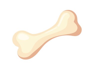 Bir kemik düz vektör çizimi, Cadılar Bayramı için korkutucu elementler kavramında ya da evcil hayvanlar için kemikler. Sağlık sigortası. Bilim hastanesi