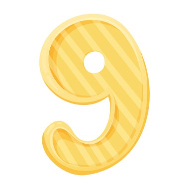 Beyaz arka planda 9 numaralı güzel el çizimi. Düz vektör tarzında tebrik kartları ve sosyal medya davetiyeleri için dokuz numara. Bir, iki, üç, dört, beş, altı, yedi, sekiz, dokuz, sıfır. Doğum günü, tarihler.