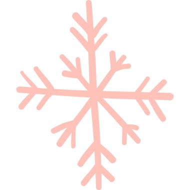 Karalama tarzında el çizimi kar taneleri, beyaz arka planda izole edilmiş. Düz vektör biçiminde kar tanesi