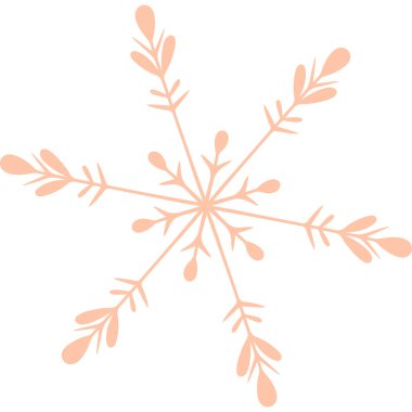 El çizimi pembe kar taneleri beyaz arka planda karalama tarzında izole edilmiş. Desenler için düz vektör biçiminde kar tanelerini aç ve Noel için kartları aç