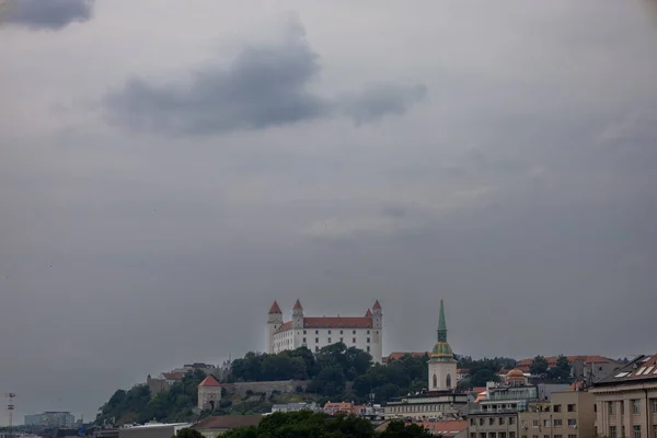 stock image View of the Bratislava Castle. Castle in the capital of Slovakia, Bratislava. The photo conveys all the magnificence of the castle and its beauty