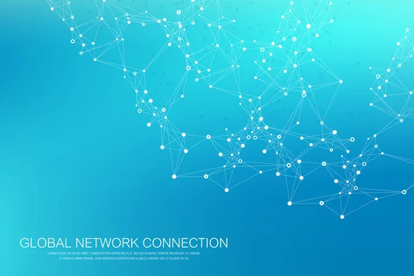Globális Hálózati Kapcsolat Koncepció Közösségi Hálózati Kommunikáció Globális Üzletágban Nagy — Stock Vector