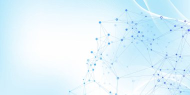 Bilim ya da tıbbi arkaplan için soyut yapı molekülleri ya da atom, illüstrasyon.