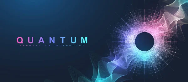 Kuantum Hesaplama Fikir Tasarımı Element Kavramı. Derin Öğrenme Yapay Zekası. Üretken yapay zeka. Büyük Veri Algoritmaları İş, Bilim Sunumları, Posterler, Kapaklar İçin Görselleştirme.