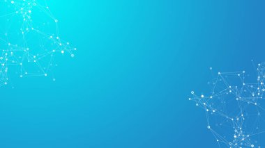 Soyut teknoloji ağ bağlantı noktaları. Dijital teknoloji ve büyük veri analiz geçmişi. Soyut ağ, pleksus çizgileri ile Geometrik arkaplan.