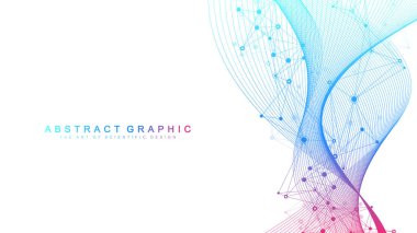Bilimsel Araştırma ve Gen genetiği, Sağlık ve Tıp Tasarımı için Deoksiribonükleik Asit Yapısı ve Hücre Molekülleri ile DNA Soyut Arkaplan.